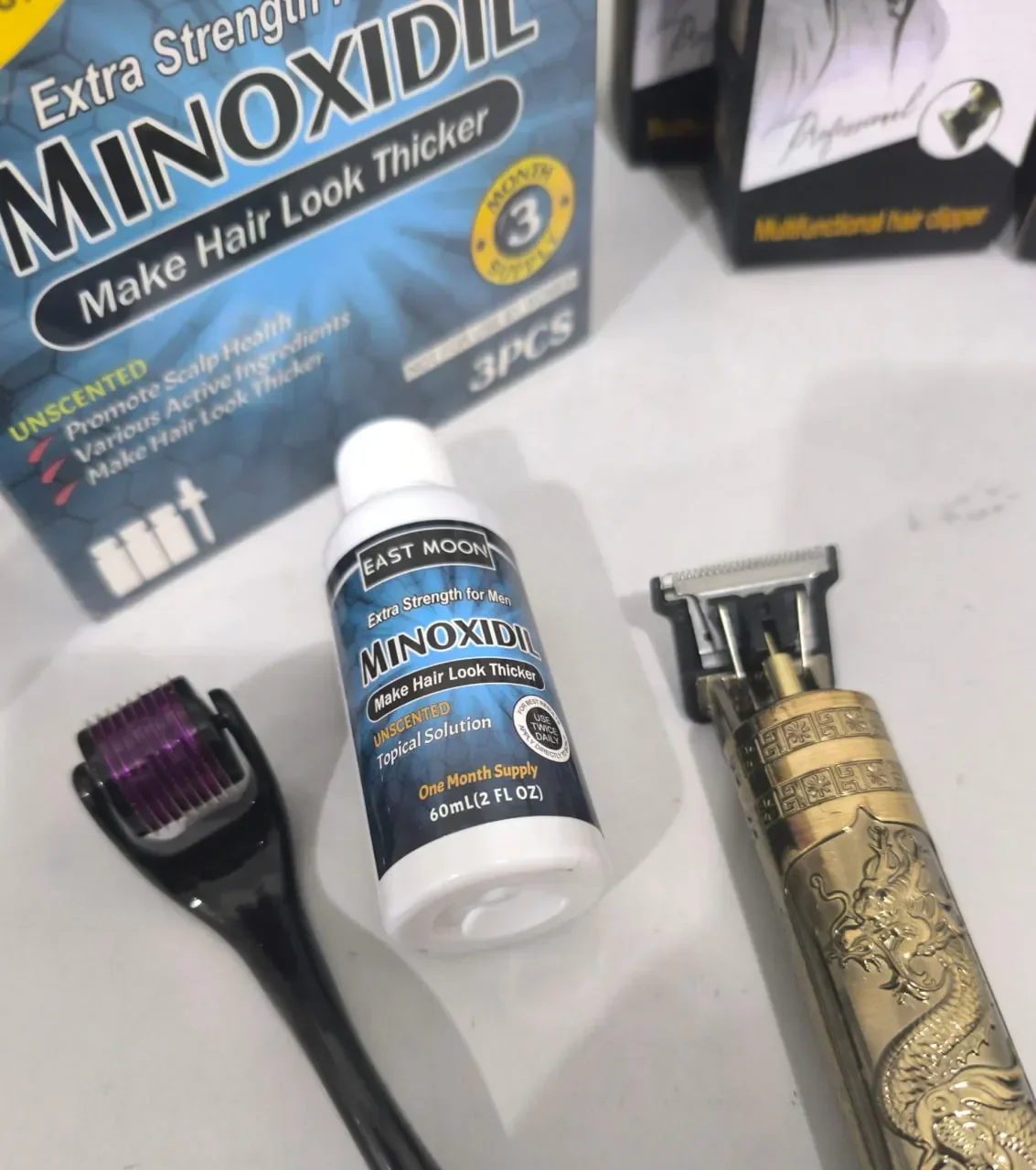 Minoxidil+Derma roller+Vintage T9