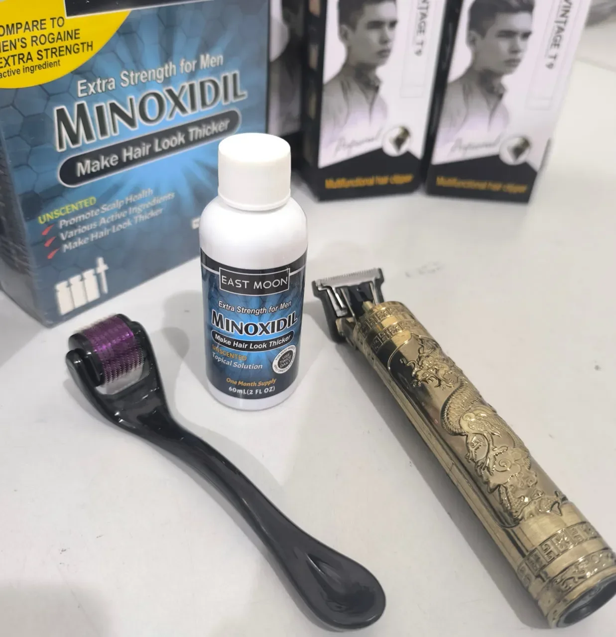Minoxidil+Derma roller+Vintage T9